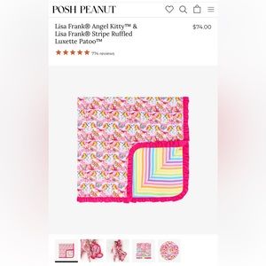 Posh Peanut Lisa Frank® Angel Kitty™ & Lisa Frank® Stripe Ruffled Luxette Patoo™